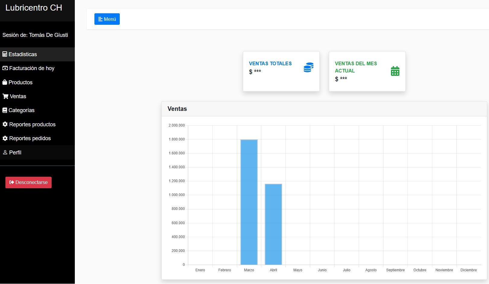 Control de Stock - Lubricentro CH